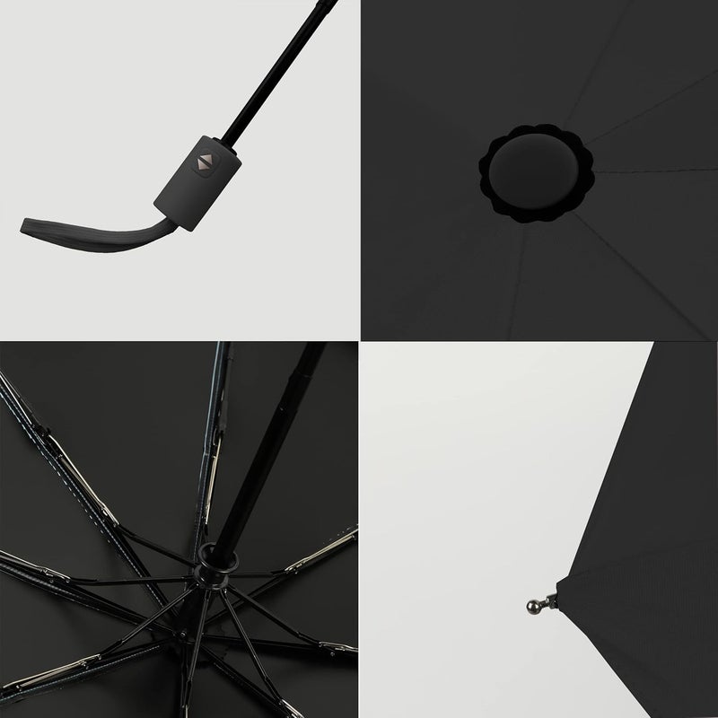 BAODINI Small UV Protection Travel Umbrella Compact for Rain and Sun UPF 50+ Windproof Portable 42 inch Umbrella for Women and Men - Image 5